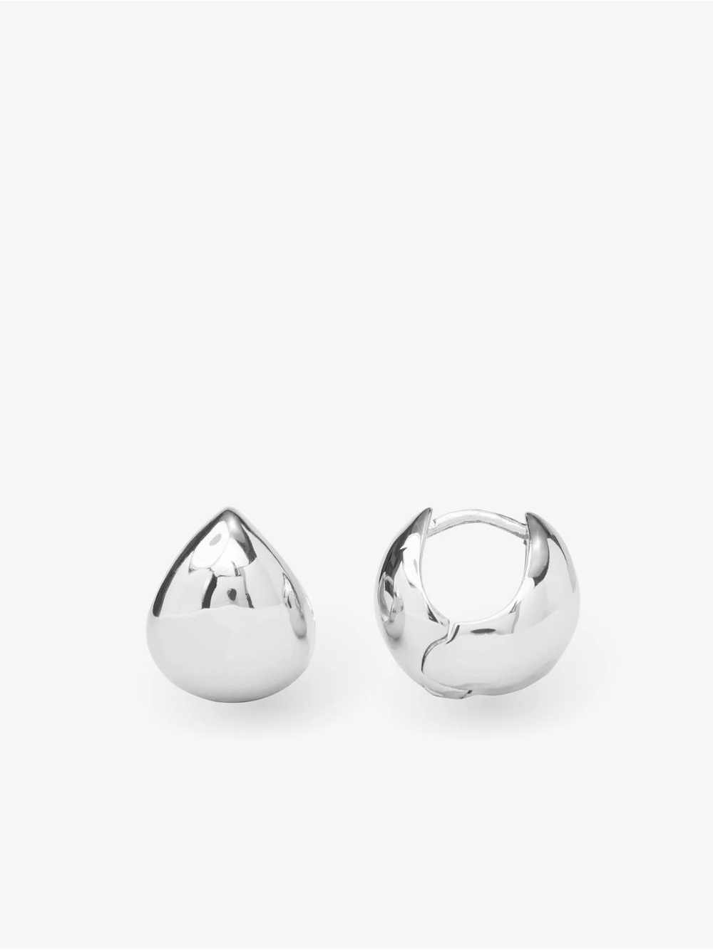 Sterling Silver Teardrop Hoop Earrings